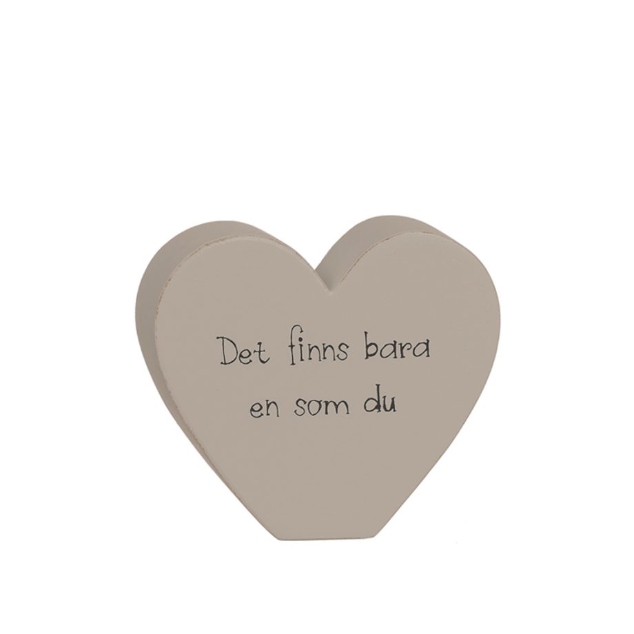 Stående hjärta/stjärna med text