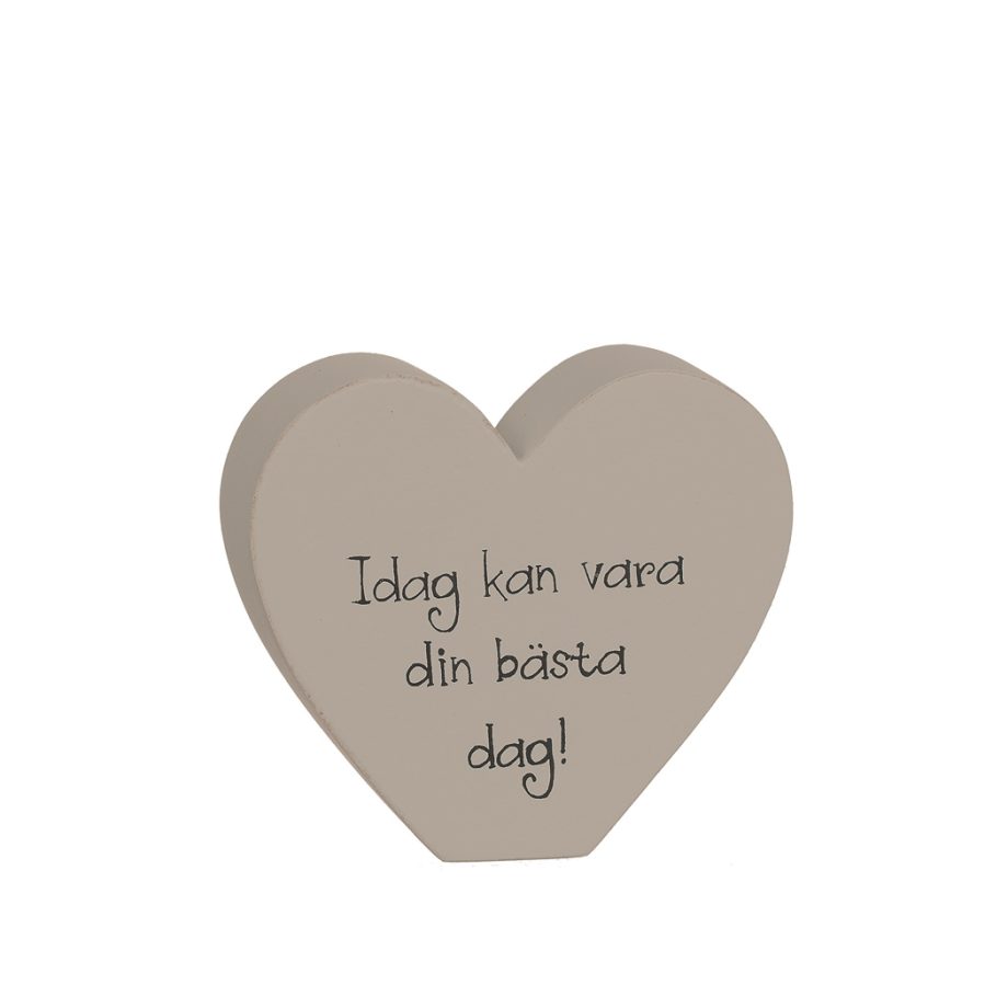 Stående hjärta/stjärna med text