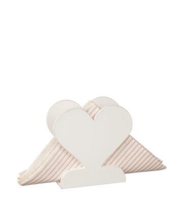 Servettställ trä hjärta