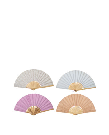 Solfjäder i bambu och tyg