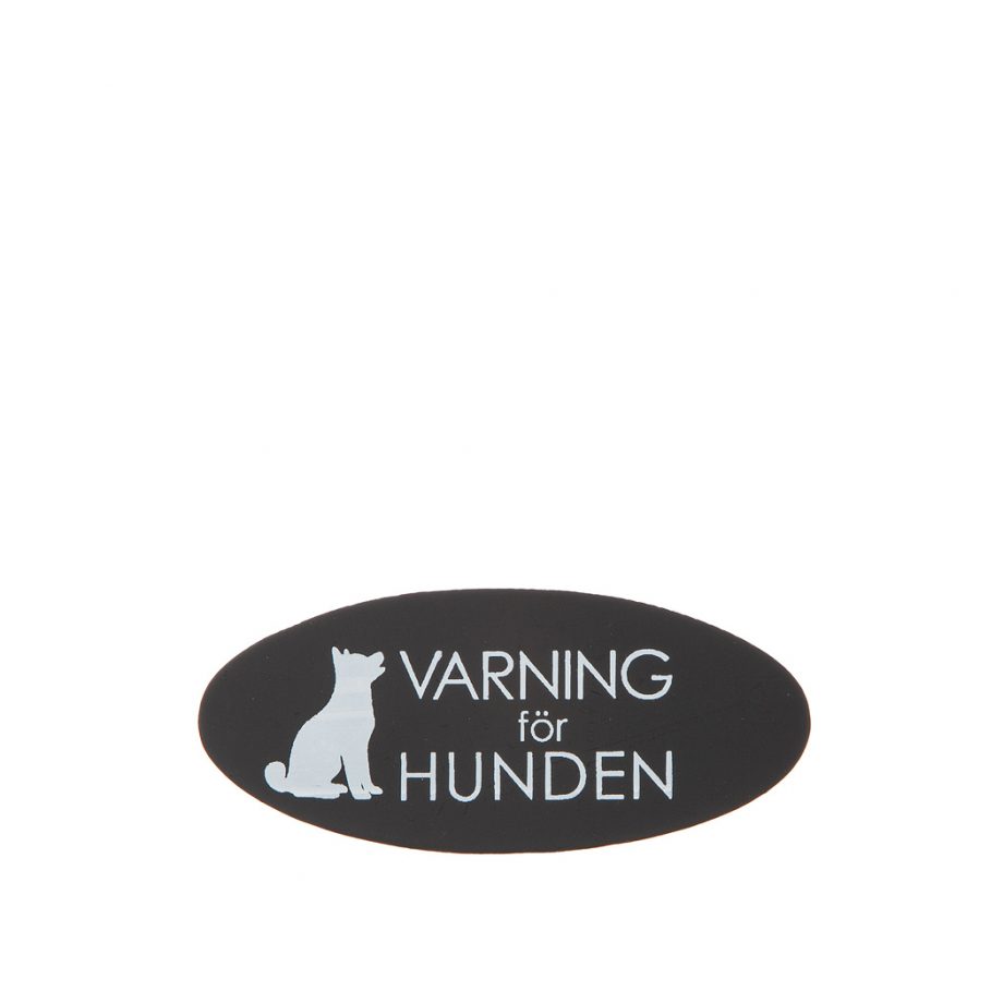 Plåtskylt "Varning för hunden"