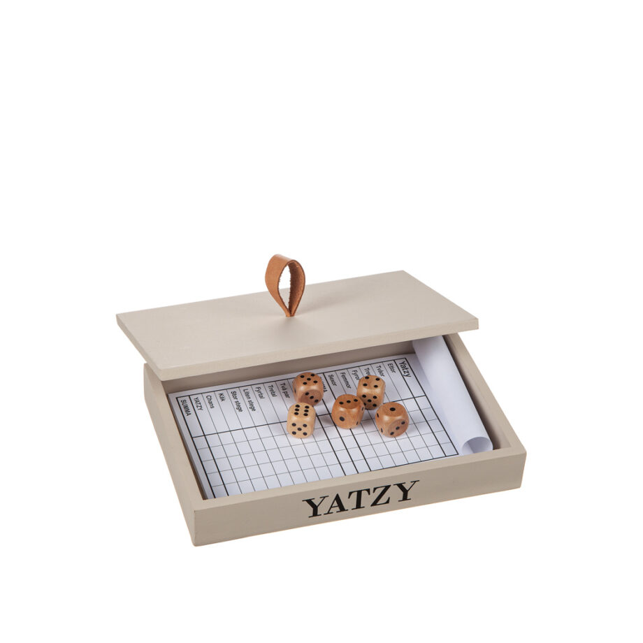 Trälåda sand "Yatzy"