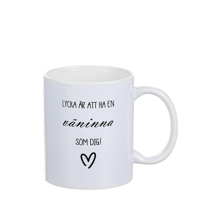 Mugg "Lycka är...väninna"