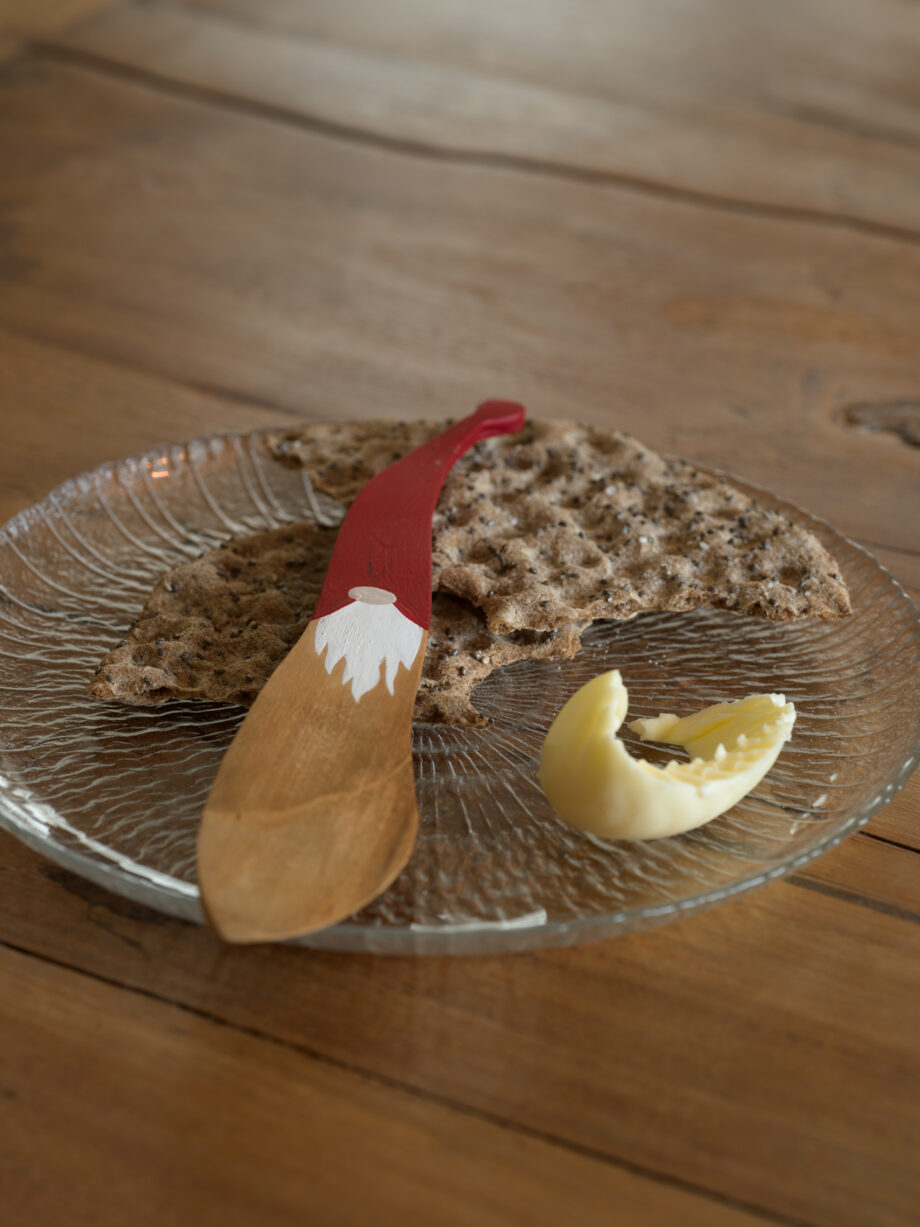 Smörkniv "Tomte" teak