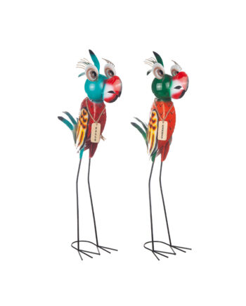 Fågel Kalle m vän i hamrad plåt