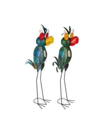 Fågel Kalle m vän i hamrad plåt