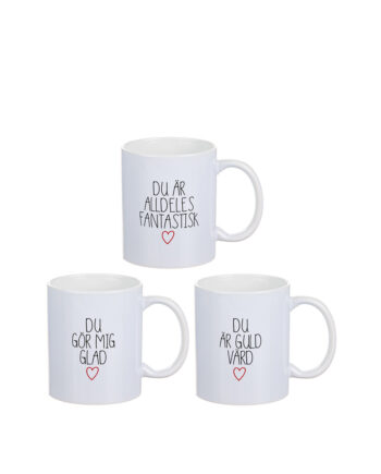 Mugg "Kärlekstexter"