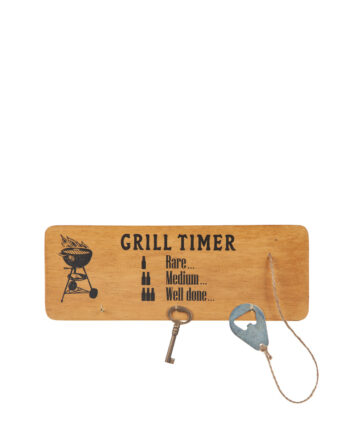 Trätavla "Grill timer" öppnare