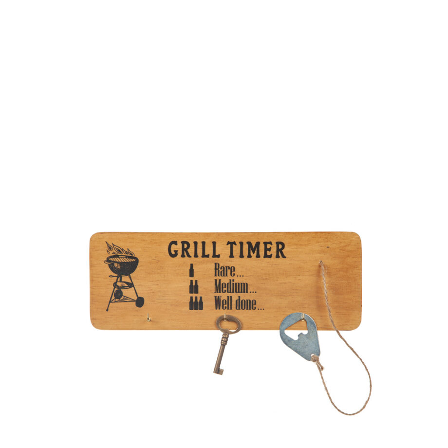 Trätavla "Grill timer" öppnare LEV JULI
