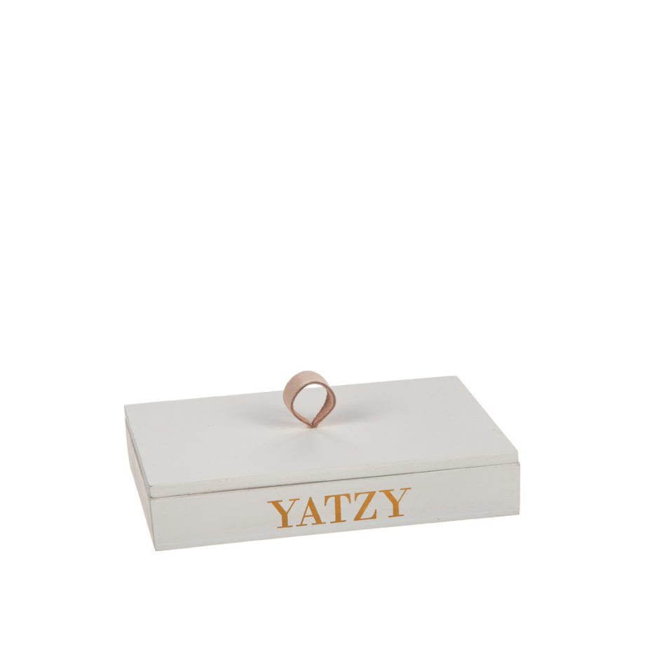 Trälåda vit "Yatzy"
