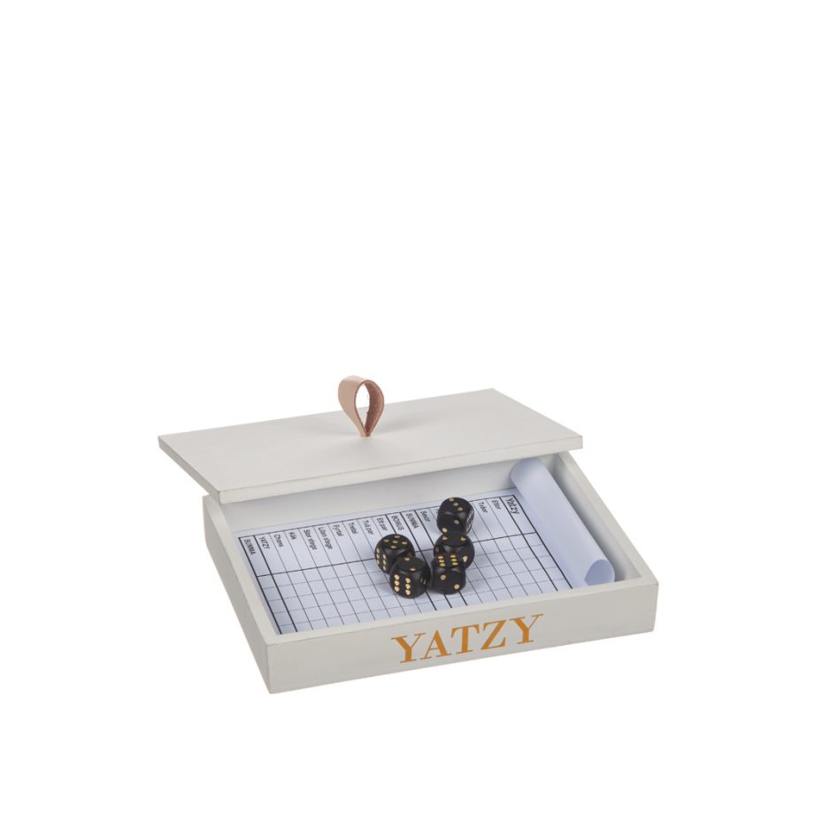 Trälåda vit "Yatzy"