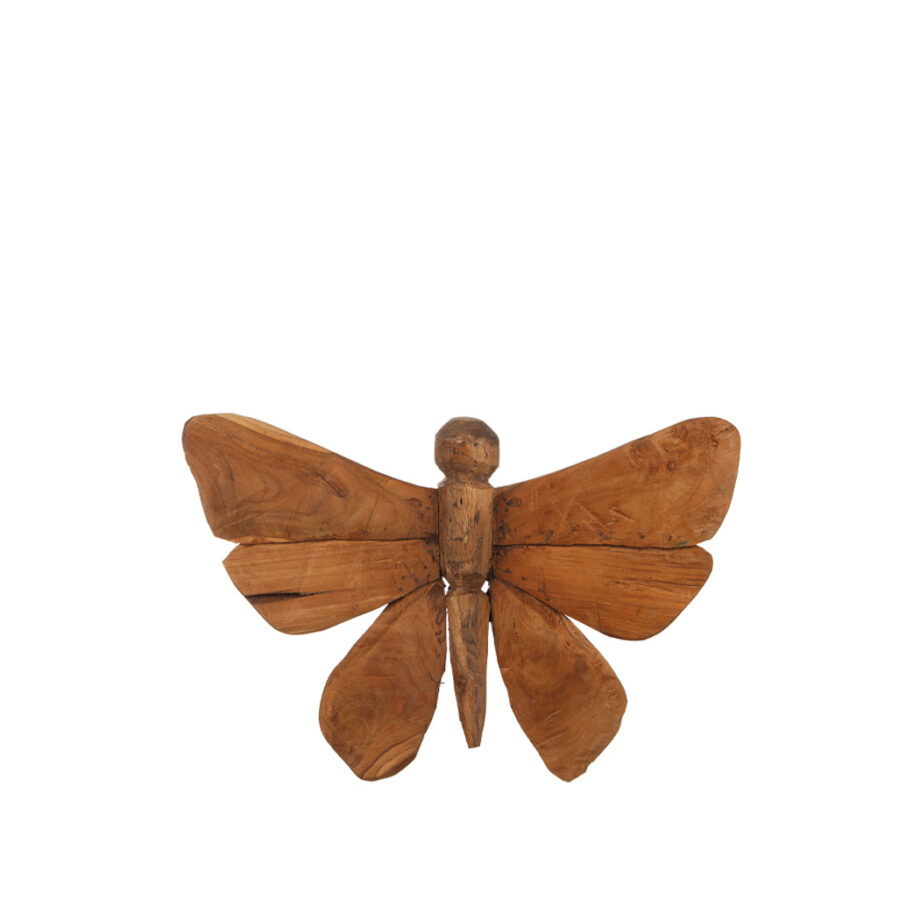 Fjäril vägg i teak