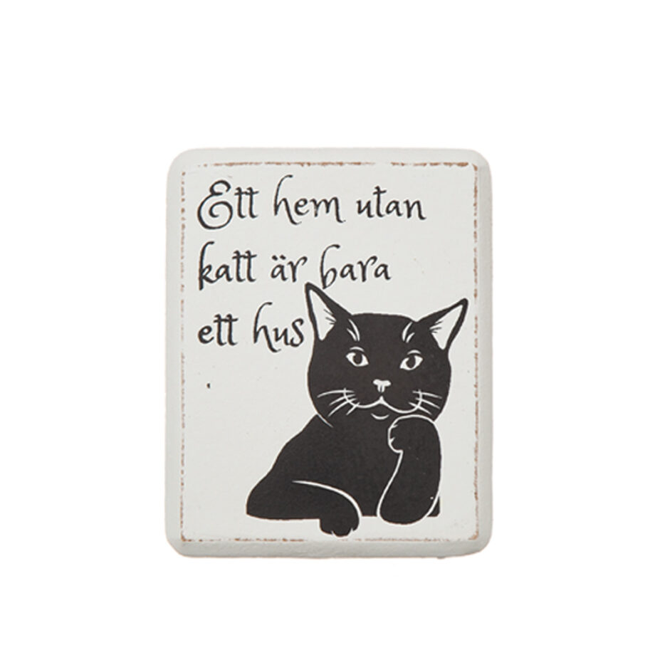 Magnet katt med olika texter