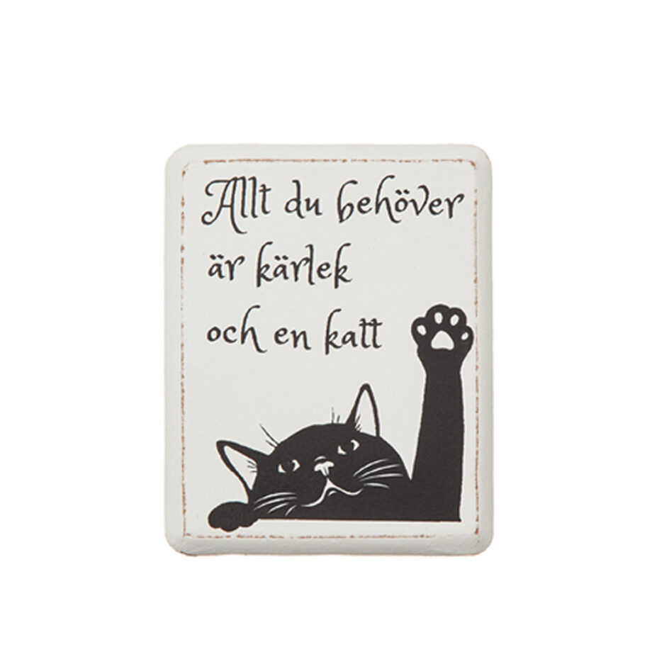 Magnet katt med olika texter
