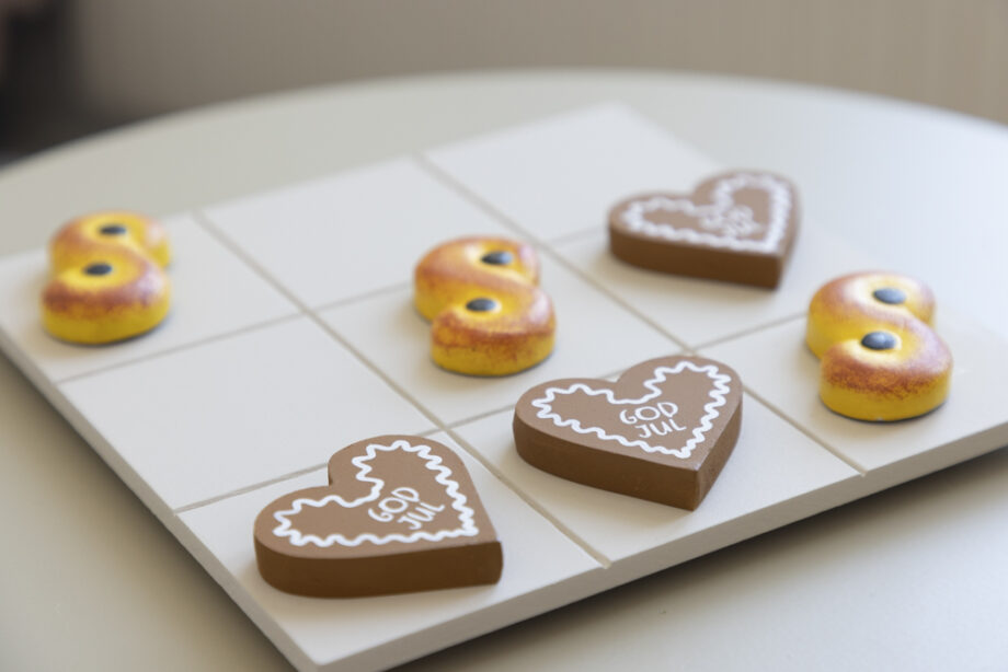 Tre i rad lussekatt/hjärta