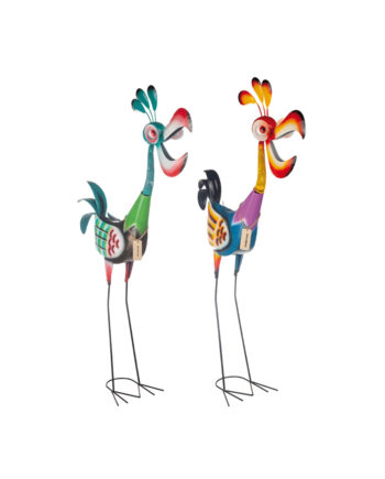 Fågel Börje m vän i hamrad plåt