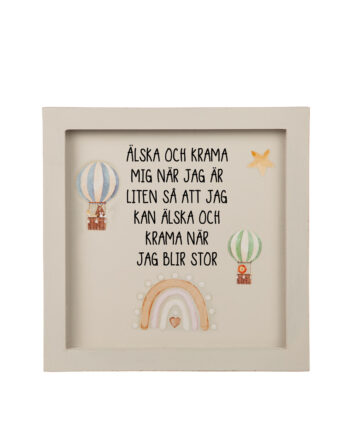 Trätavla "Älska och krama mig..."