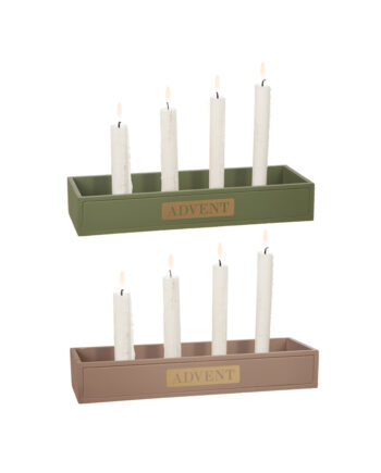 Adventsljusstake "Advent" i trä