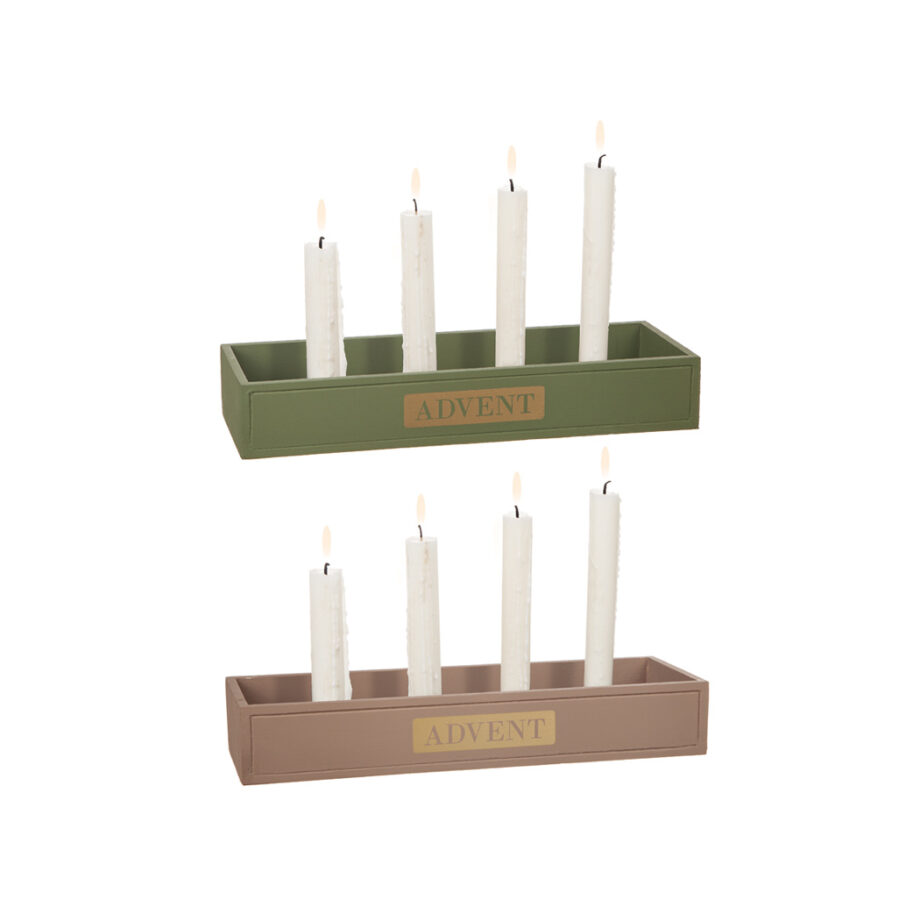 Adventsljusstake "Advent" i trä