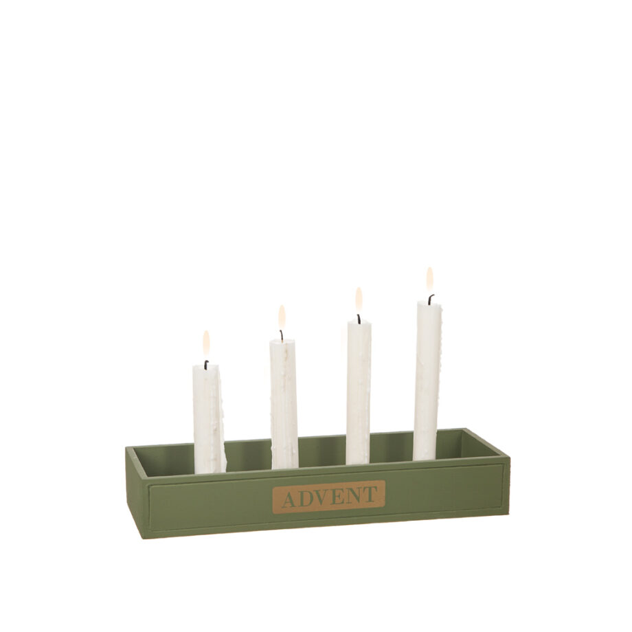 Adventsljusstake "Advent" i trä