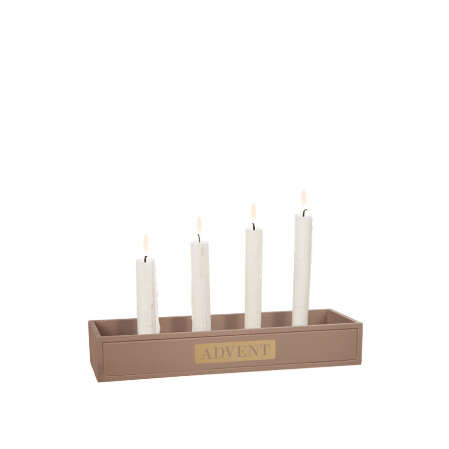 Adventsljusstake "Advent" i trä