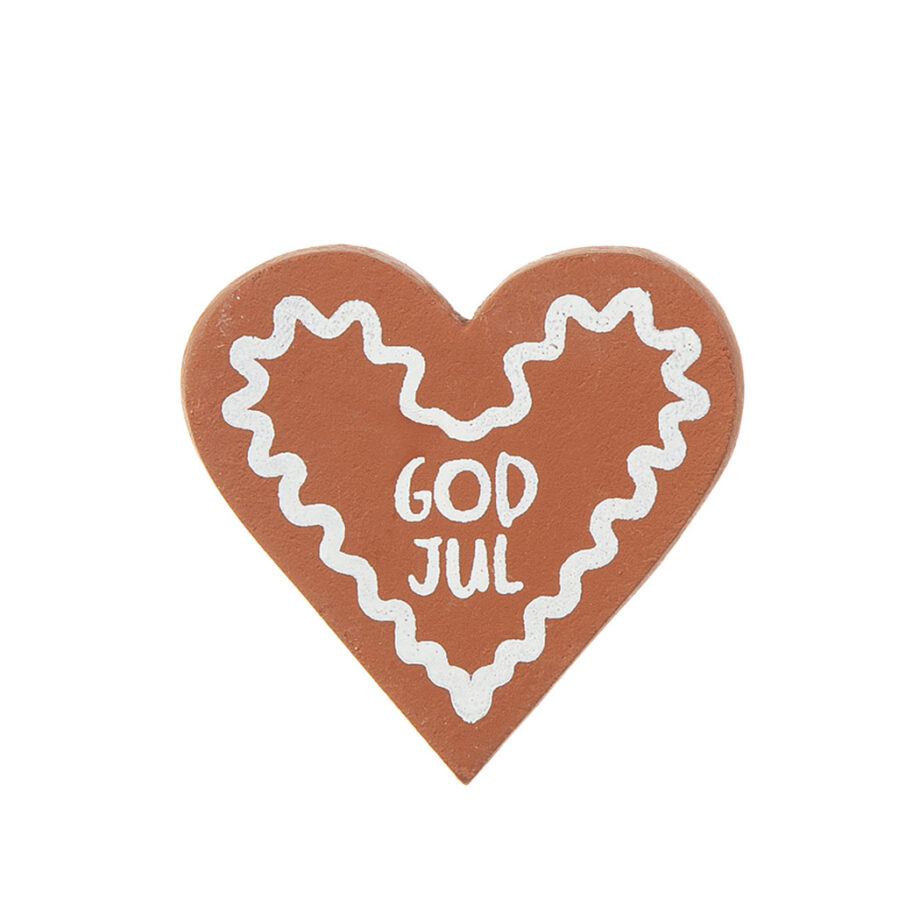Magnet med julmotiv i trä