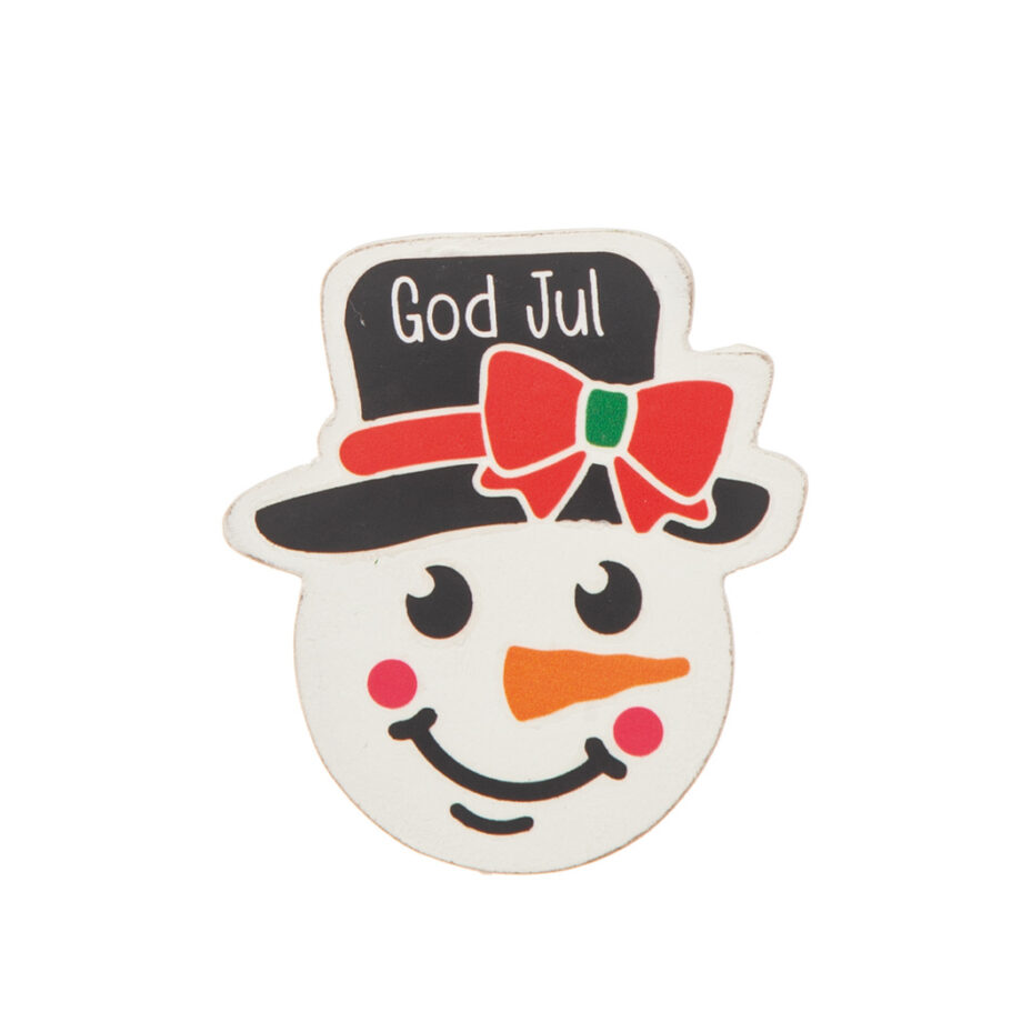 Magnet med julmotiv i trä