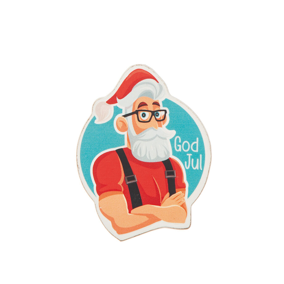 Magnet med julmotiv i trä