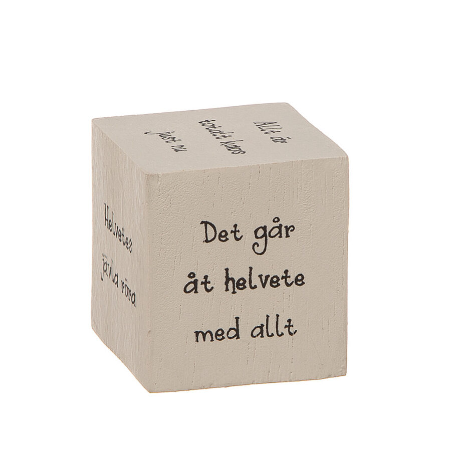 Kloss med neg. texter