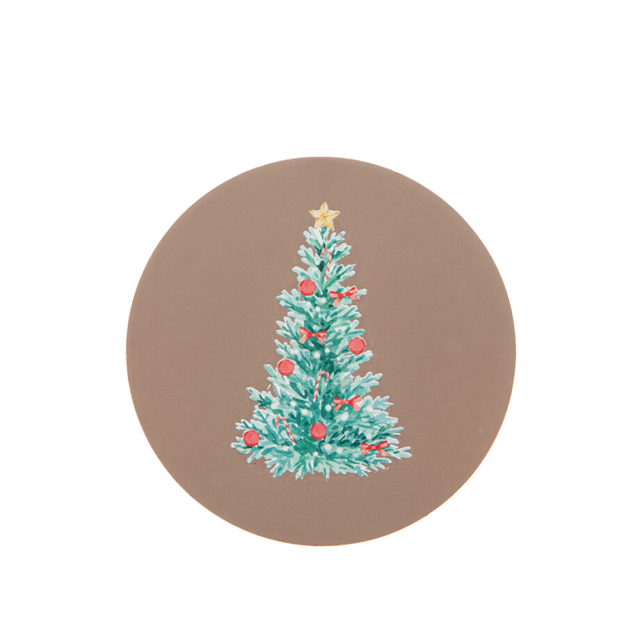 Glasunderlägg med julmotiv