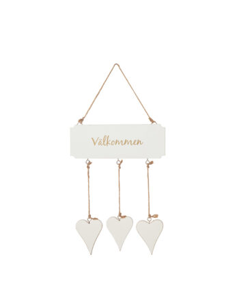 Träskylt "Välkommen"