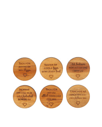 Magnet teak med olika texter