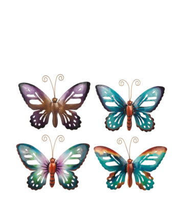 Fjäril vägg i hamrad plåt