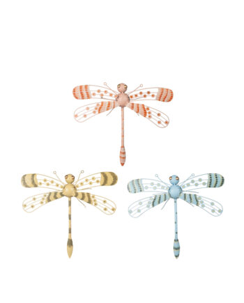 Trollslända vägg i hamrad plåt