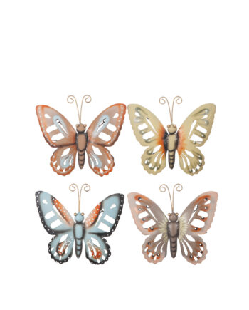 Fjäril vägg i hamrad plåt