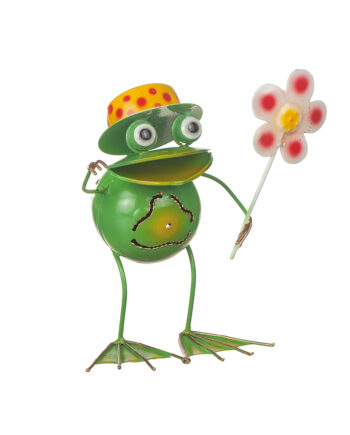 Groda blomma i hamrad plåt