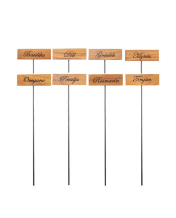 Kryddstick m graverad text i teak