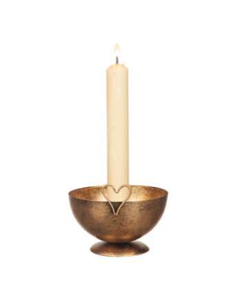 Ljusstake guld/svart i hamr plåt