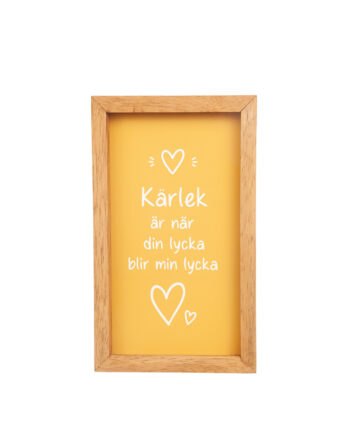 Tavla trä "Kärlek är när..."