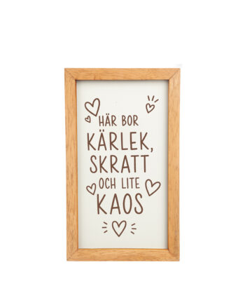 Tavla trä "Här bor kärlek..." LEV JAN-27