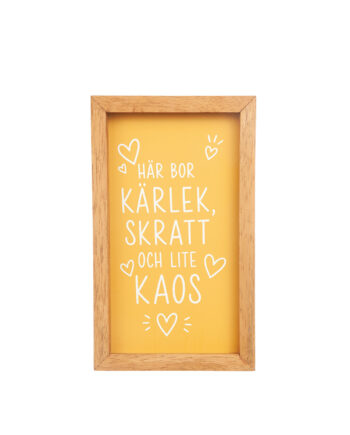 Tavla trä "Här bor kärlek..."